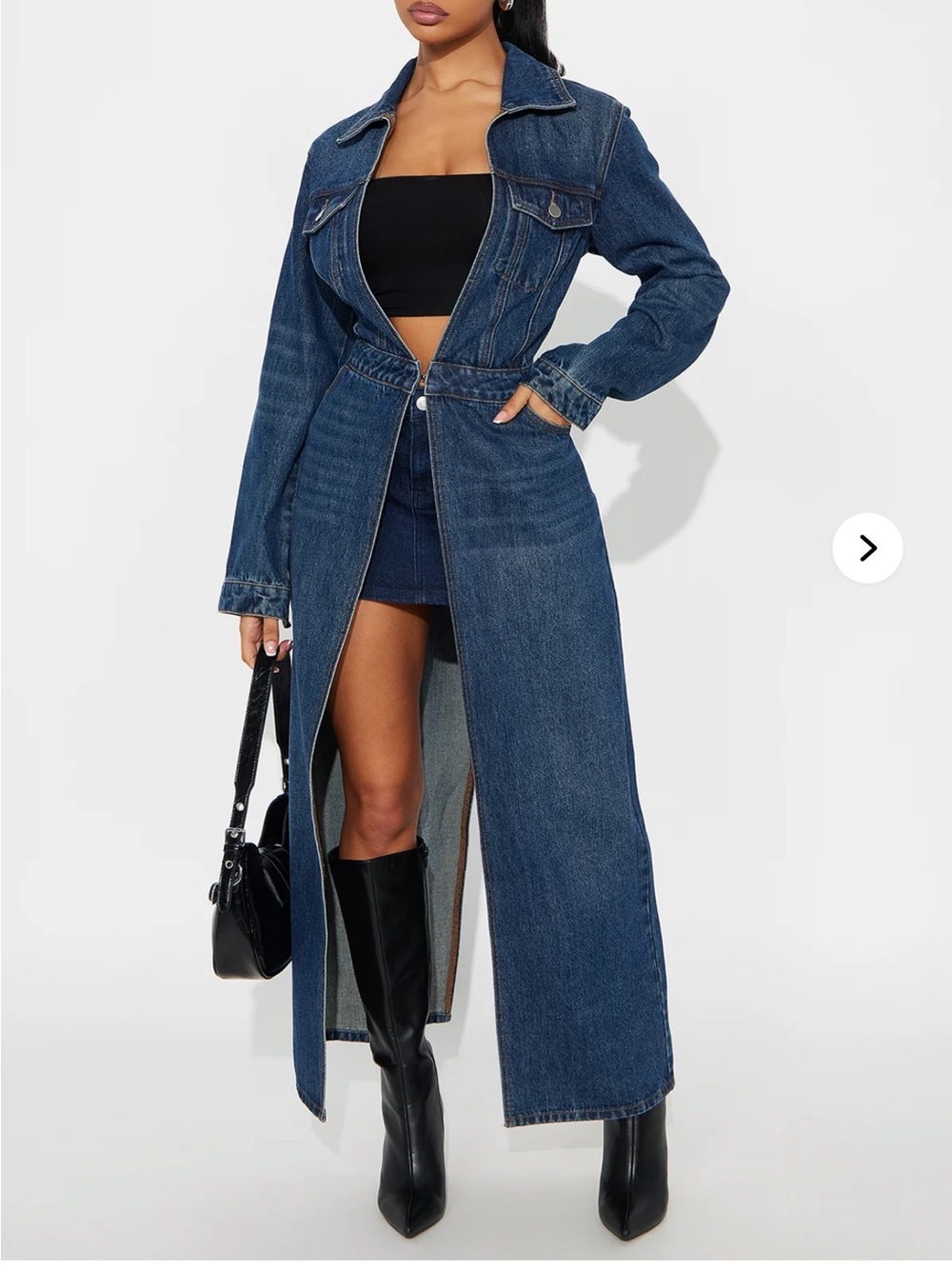 Making Moves Denim Trench Coat - Medium